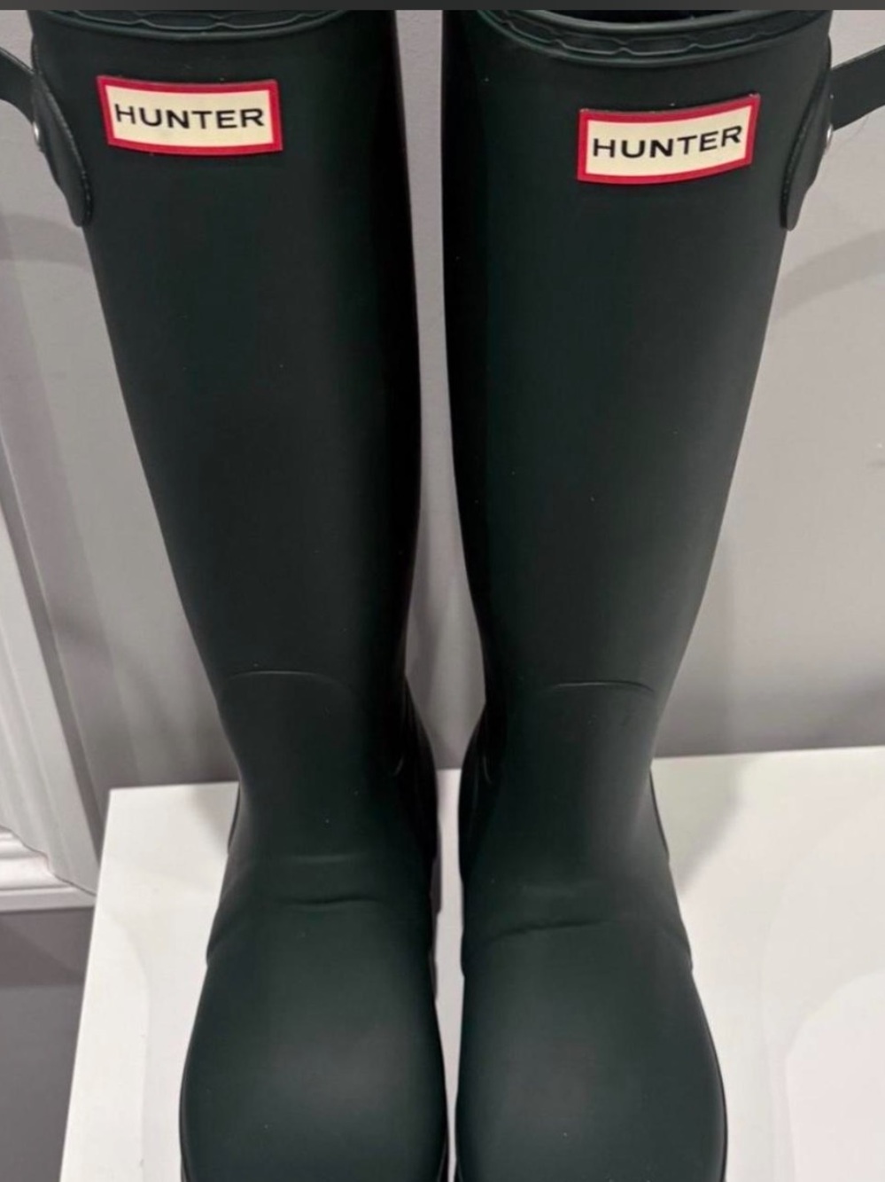 Hunter Matte Forest Green Knee-High Rain Boots